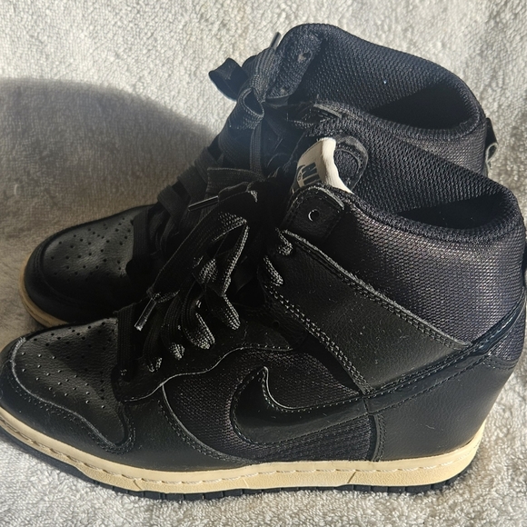 Nike Force Dunk Sky Hi Hidden Wedge Heel Womens Size 6.5 Black 629746-001 - Picture 6 of 6